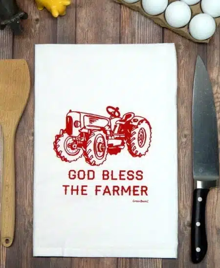 God Bless the Farmer - red