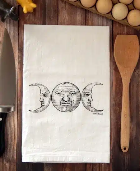 Moon tea towel