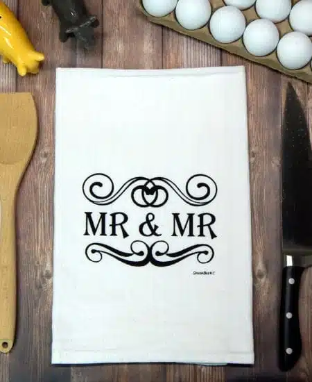 Mr & Mr Wedding Tea Towel