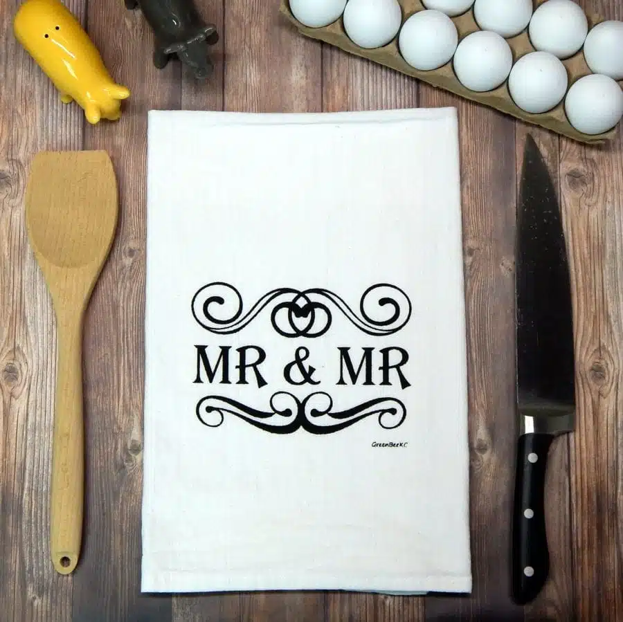 Mr & Mr Wedding Tea Towel
