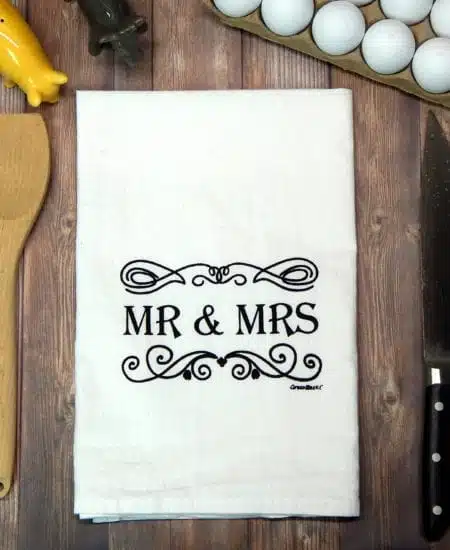 Mr & Mrs Wedding Tea Towel