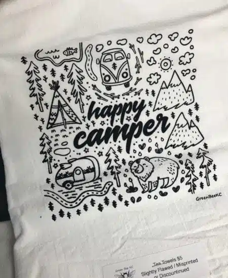 Happy camper black FLAWED