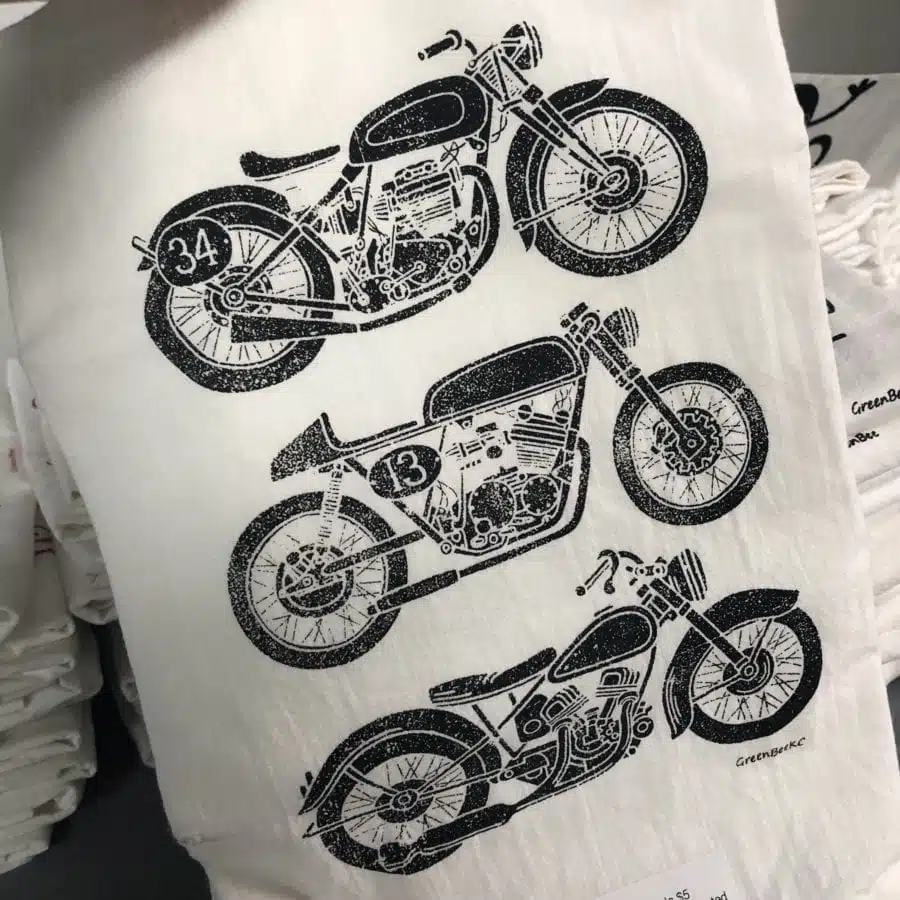 Motorcycles Tea Towel