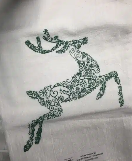 Reindeer Tea Towel