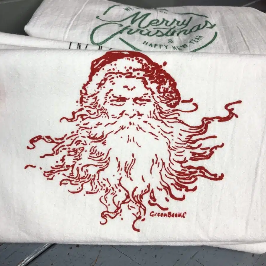 Santa Tea Towel