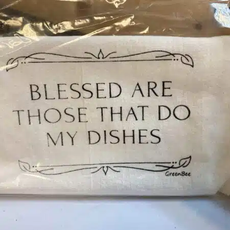 blessed dishes tea towel