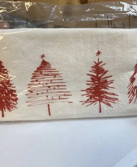 Scribble Christmas Trees Tea Towel