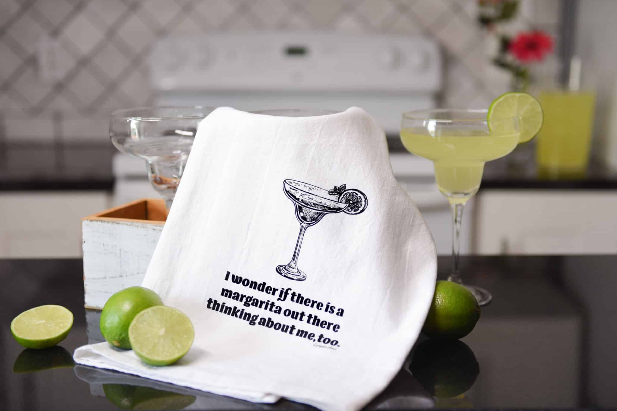 I Need a HUGe Margarita - Kitchen/Bathroom Hand Towel (Waffle Weave)