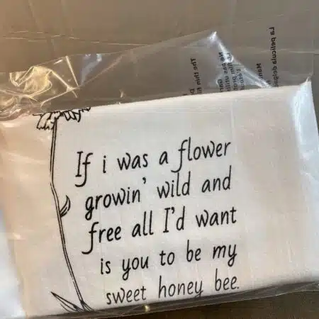Flower Wild and Free Sweet Honey Bee Tea Towel Seconds Sale