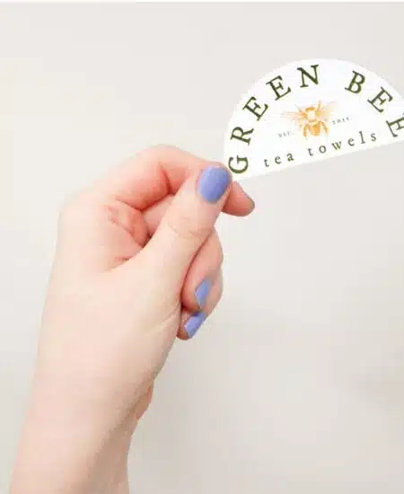 Green Bee Tea Towels Sticker
