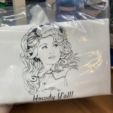 Howdy Y'all Dolly Parton slightly flawed kitchen tea towel
