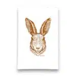 bunny ears easter kitchen tea towel