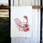 rooster kitchen tea towel