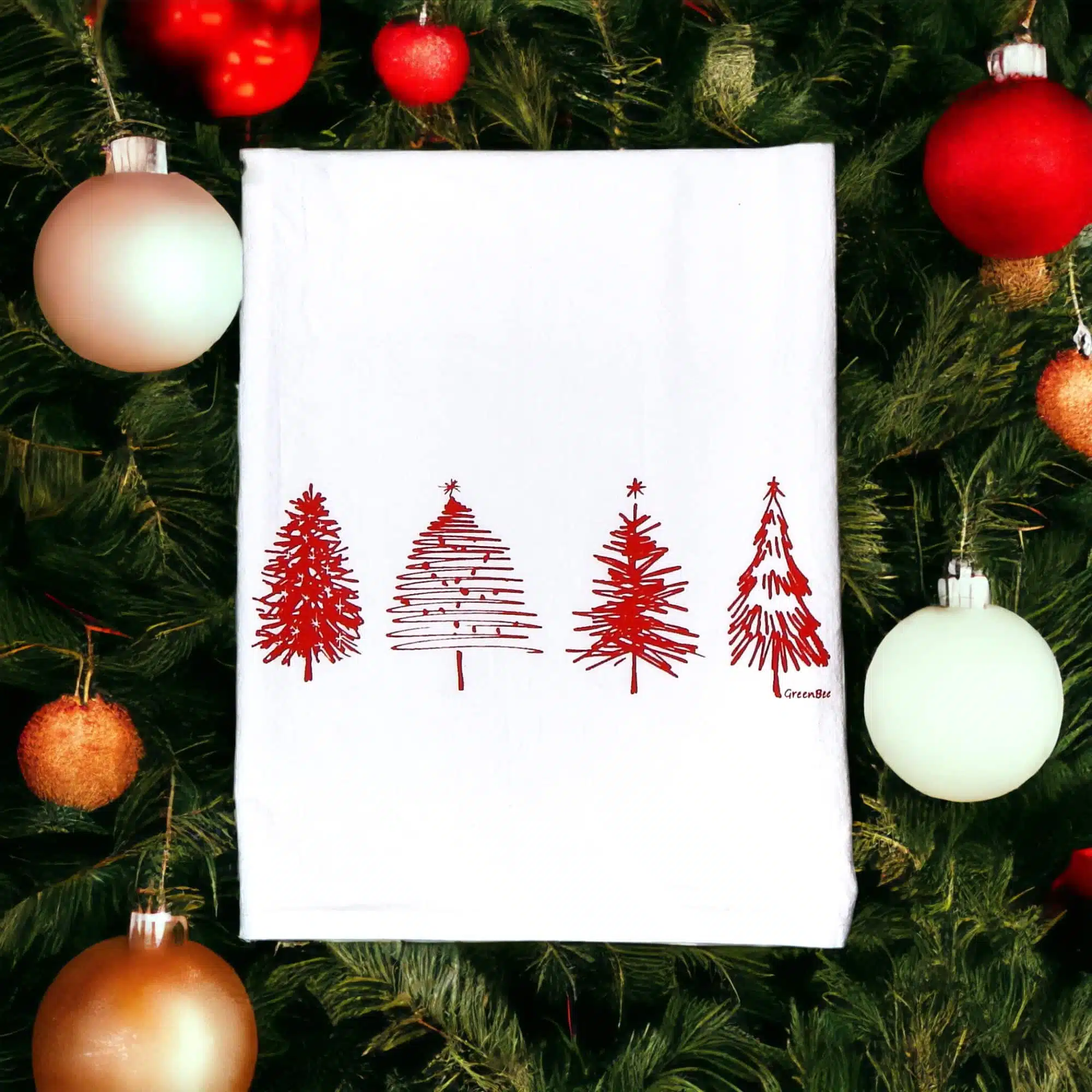 Christmas Hand Towels With Hanging Loop, Santa Hand Towels