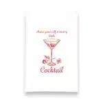 have yourself a merry little cocktail Christmas kitchen tea towel