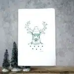 reindeer hipster deer Christmas kitchen tea towel