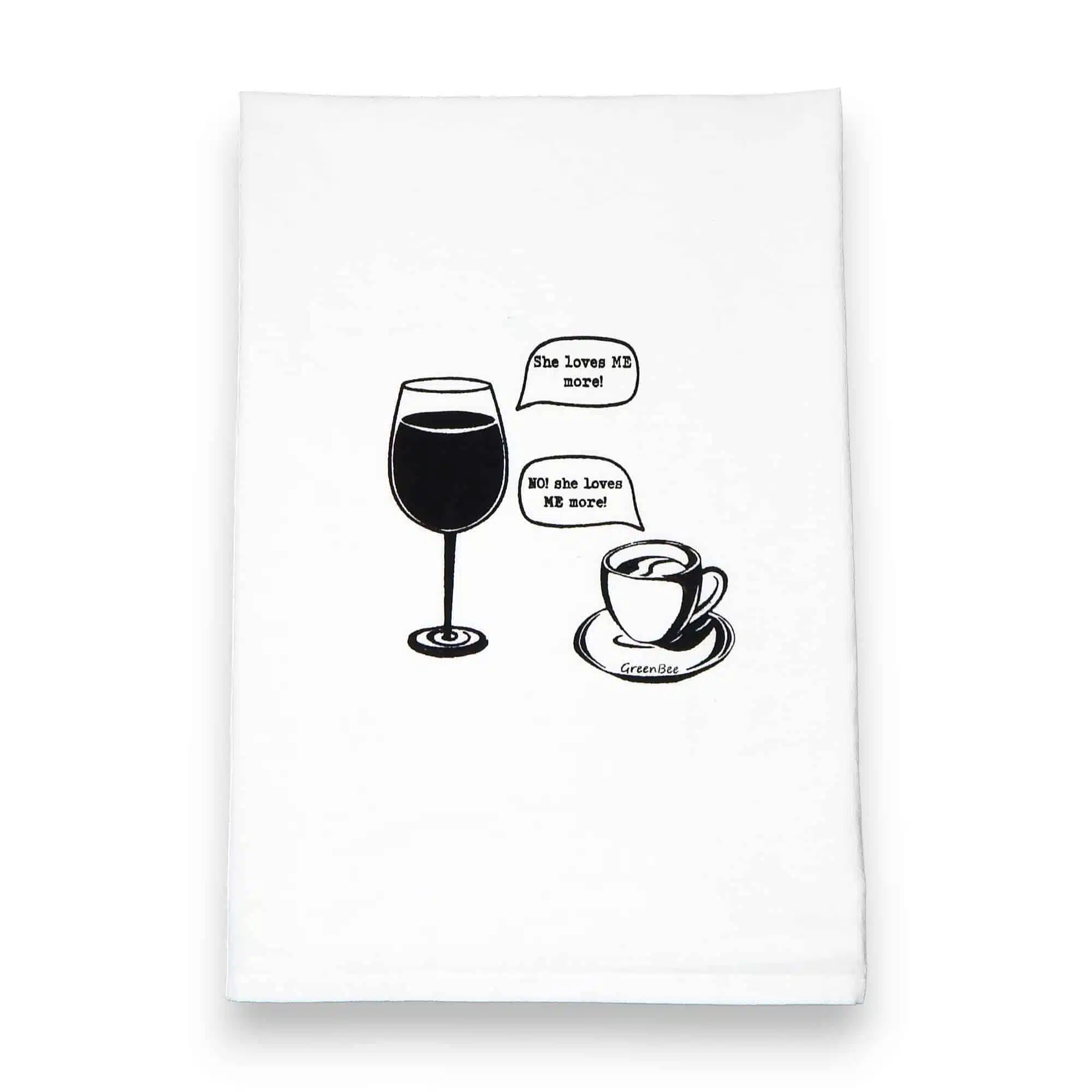 Coffee and Wine Tea Towel - Wine Lovers Flour Sack Towel - Wine