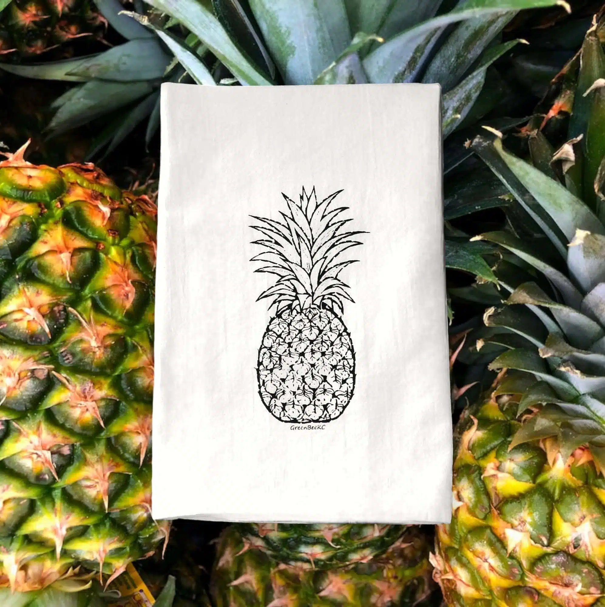 Pineapple kitchen tea towel