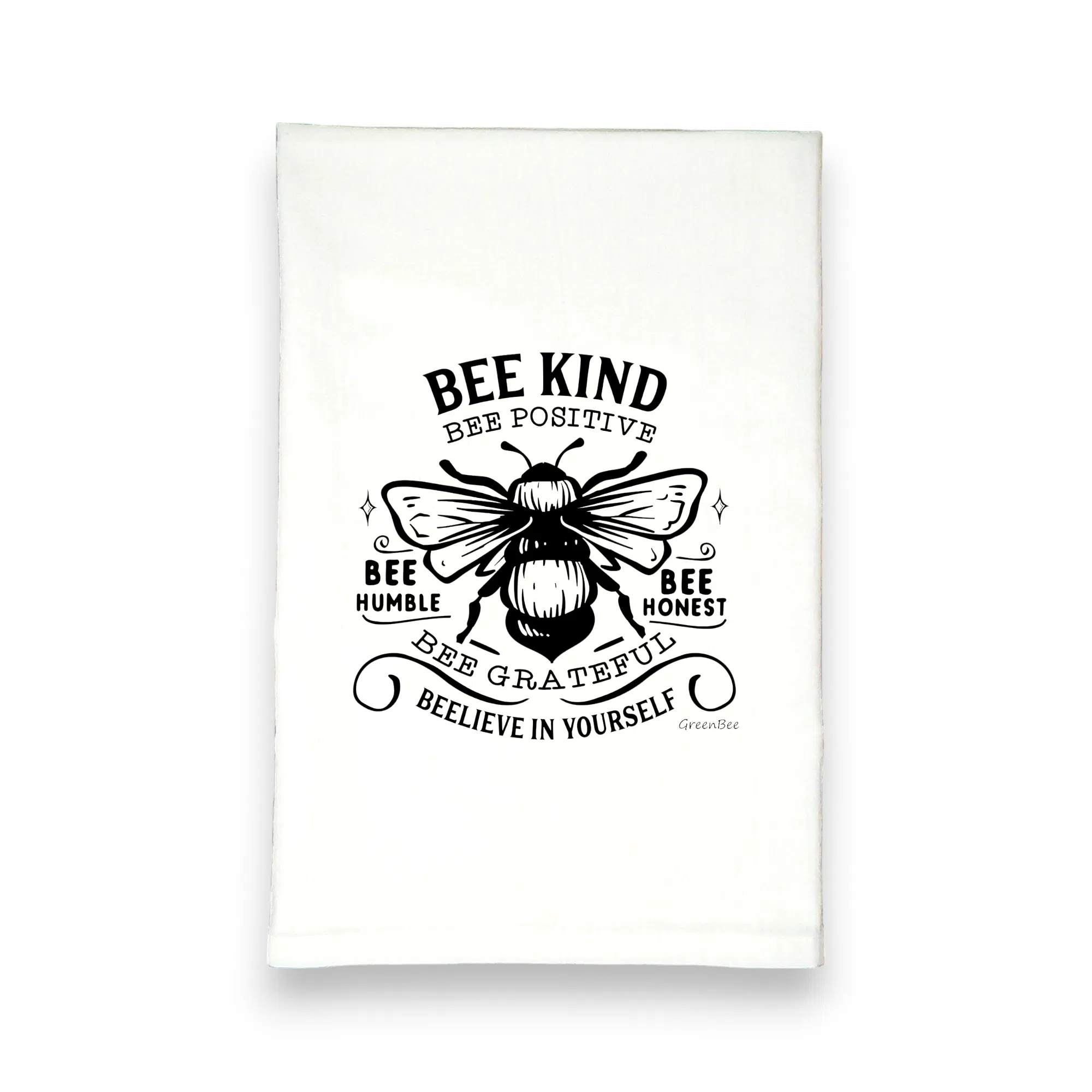 Bee virtues tea towel, kitchen towel
